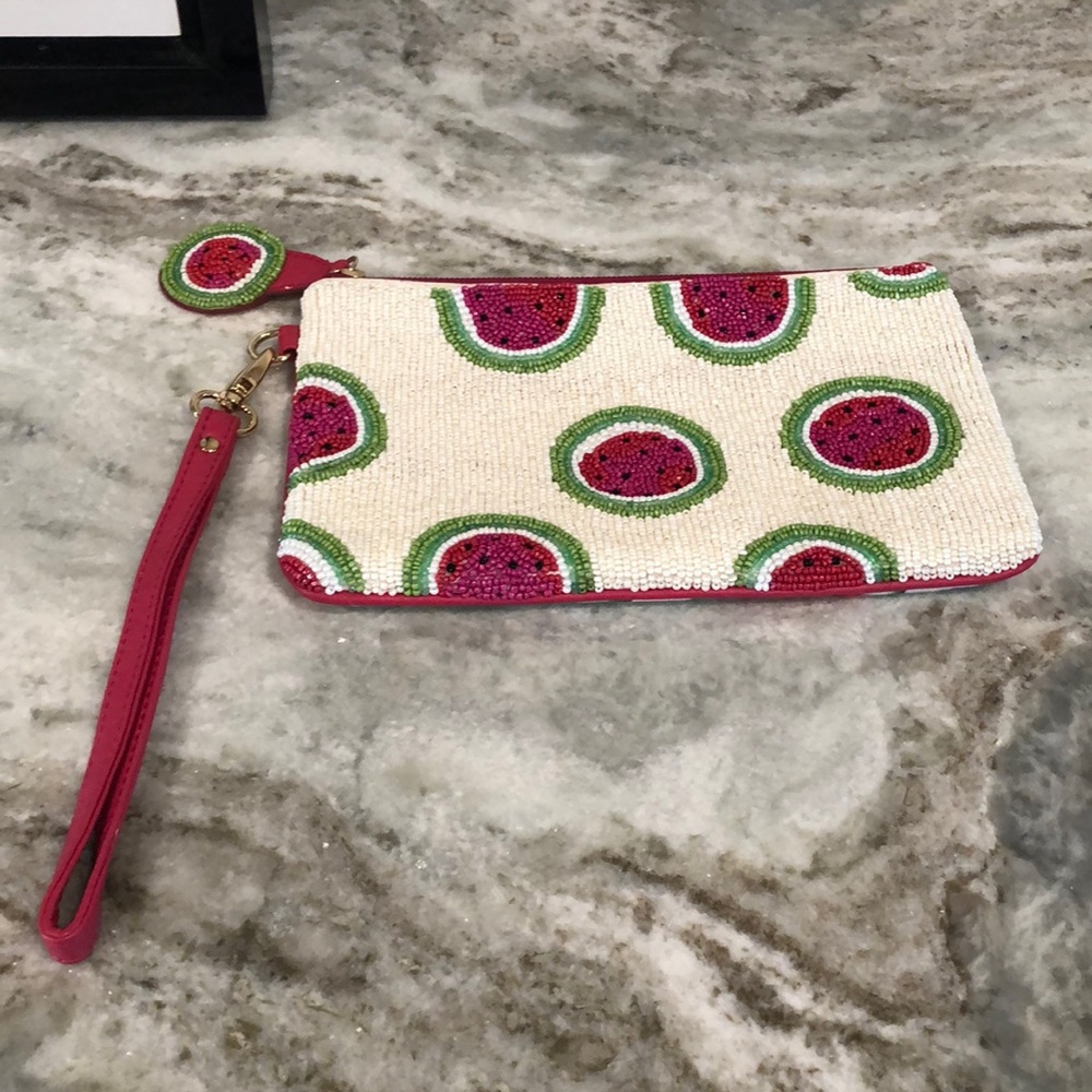 Watermelon beaded wristlet new without tags